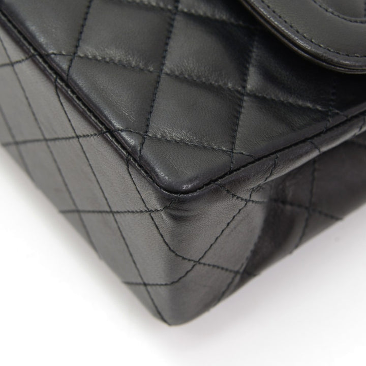 2.55 10" double flap quilted leather shoulder bag - paris limited edition