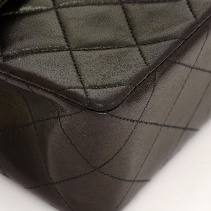 7" quilted leather shoulder bag