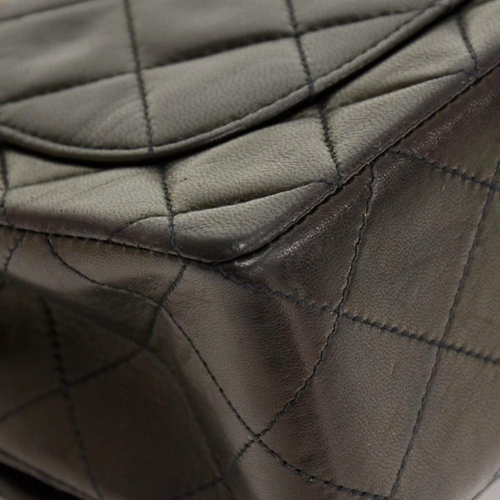 7" quilted leather shoulder bag