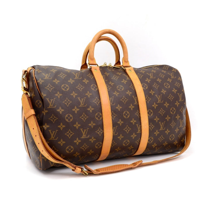 monogram canvas keepall 45 bandouliere duffle bag with strap