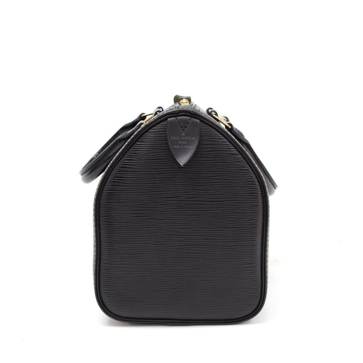 speedy 25 black epi leather handbag