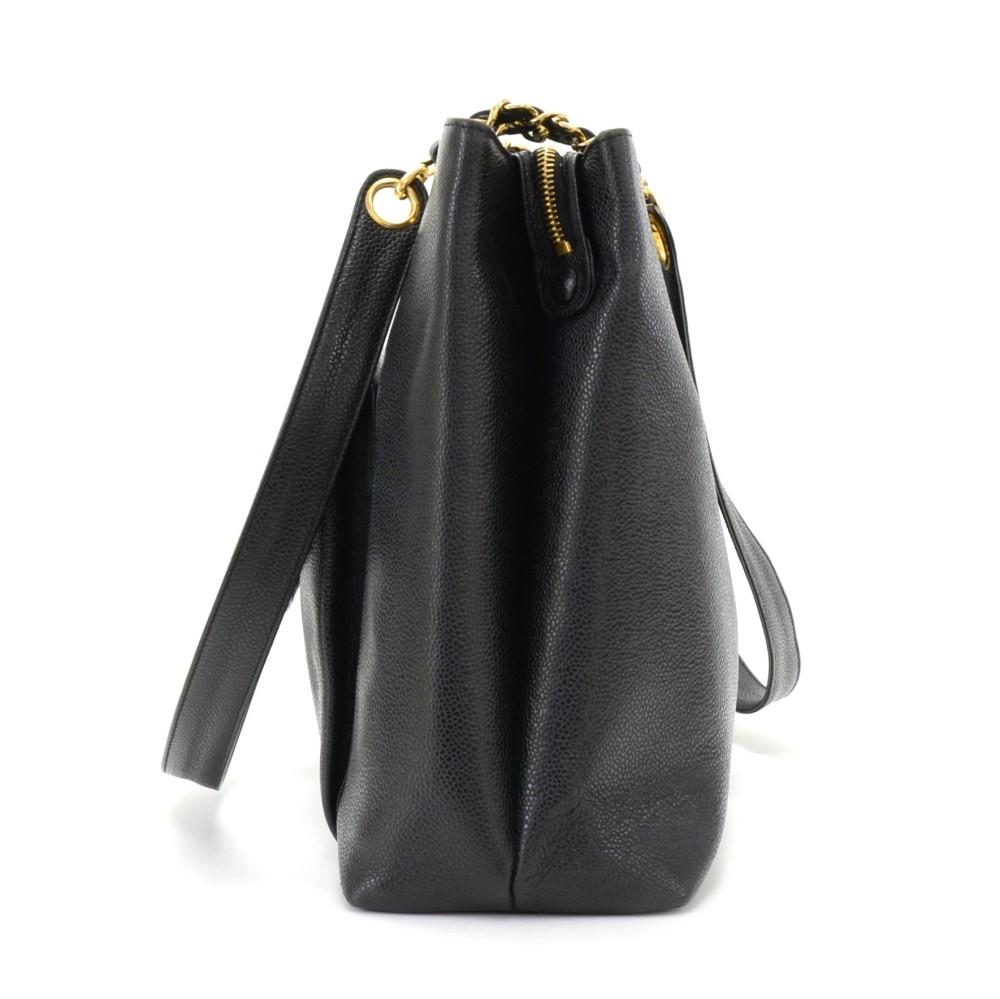 12" caviar leather shoulder bag