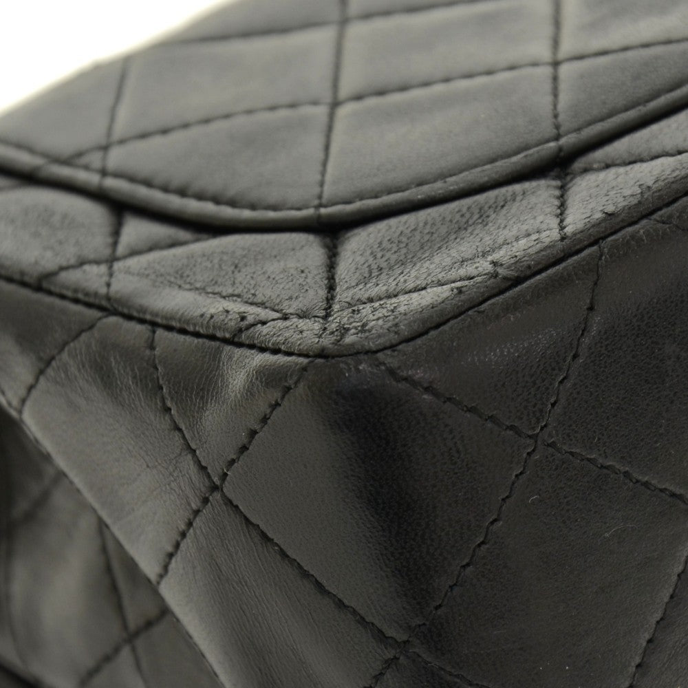 7" quilted lambskin leather shoulder bag