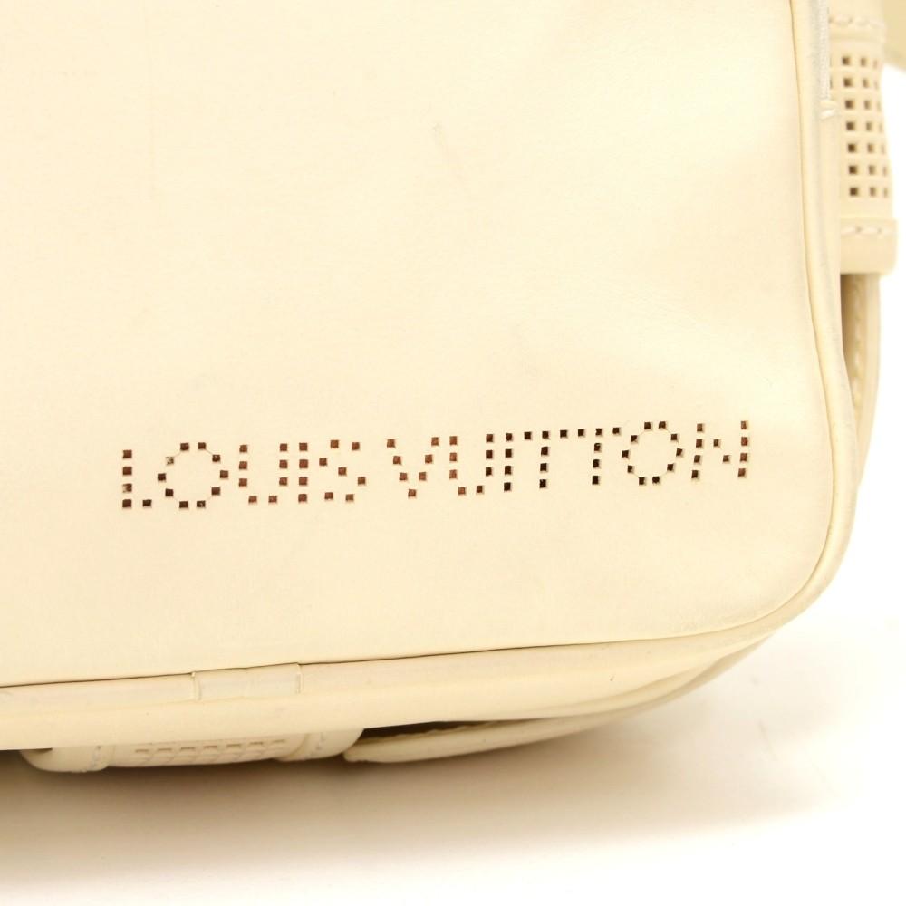 off white leather messenger bag