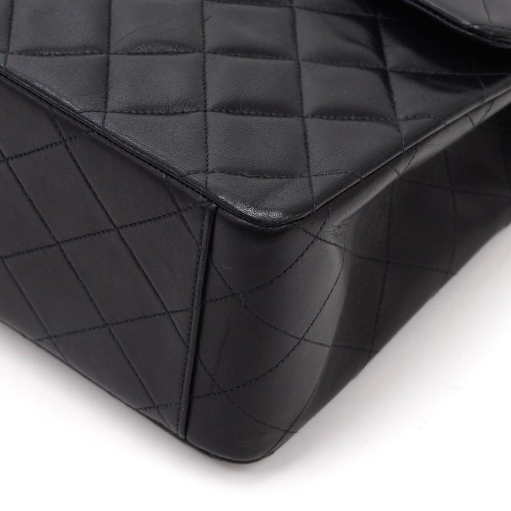 maxi quilted lambskin leather shoulder bag