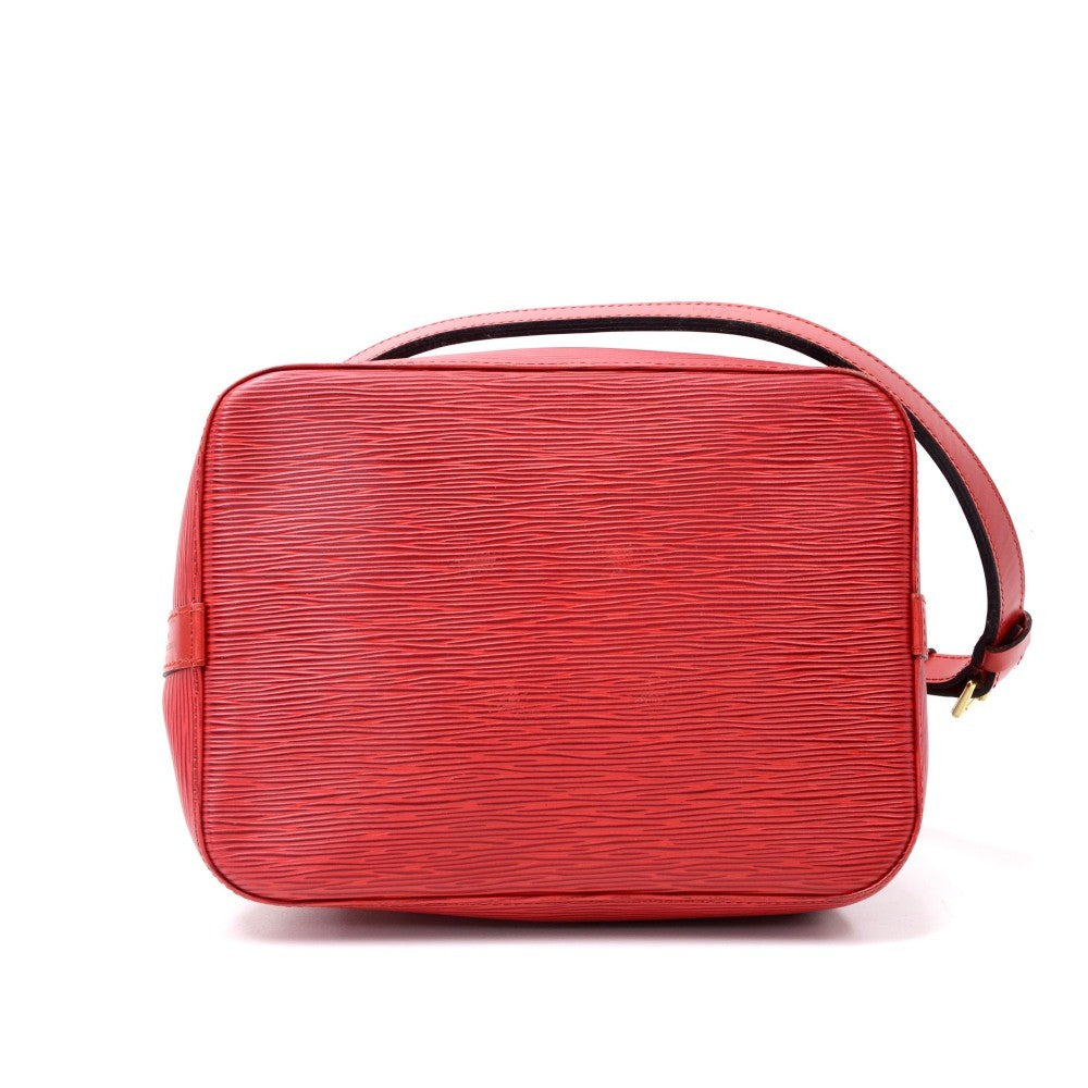 petit noe red epi leather bag