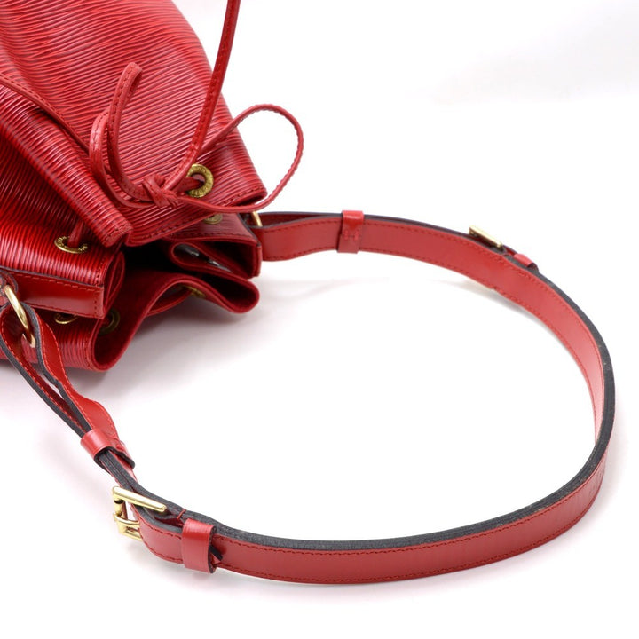 petit noe red epi leather bag