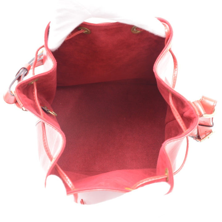 petit noe red epi leather bag