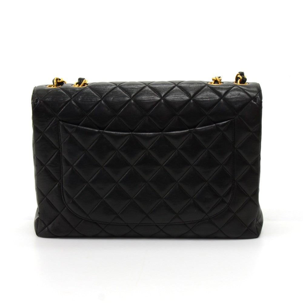 12" classic flap quilted lambskin leather shoulder bag