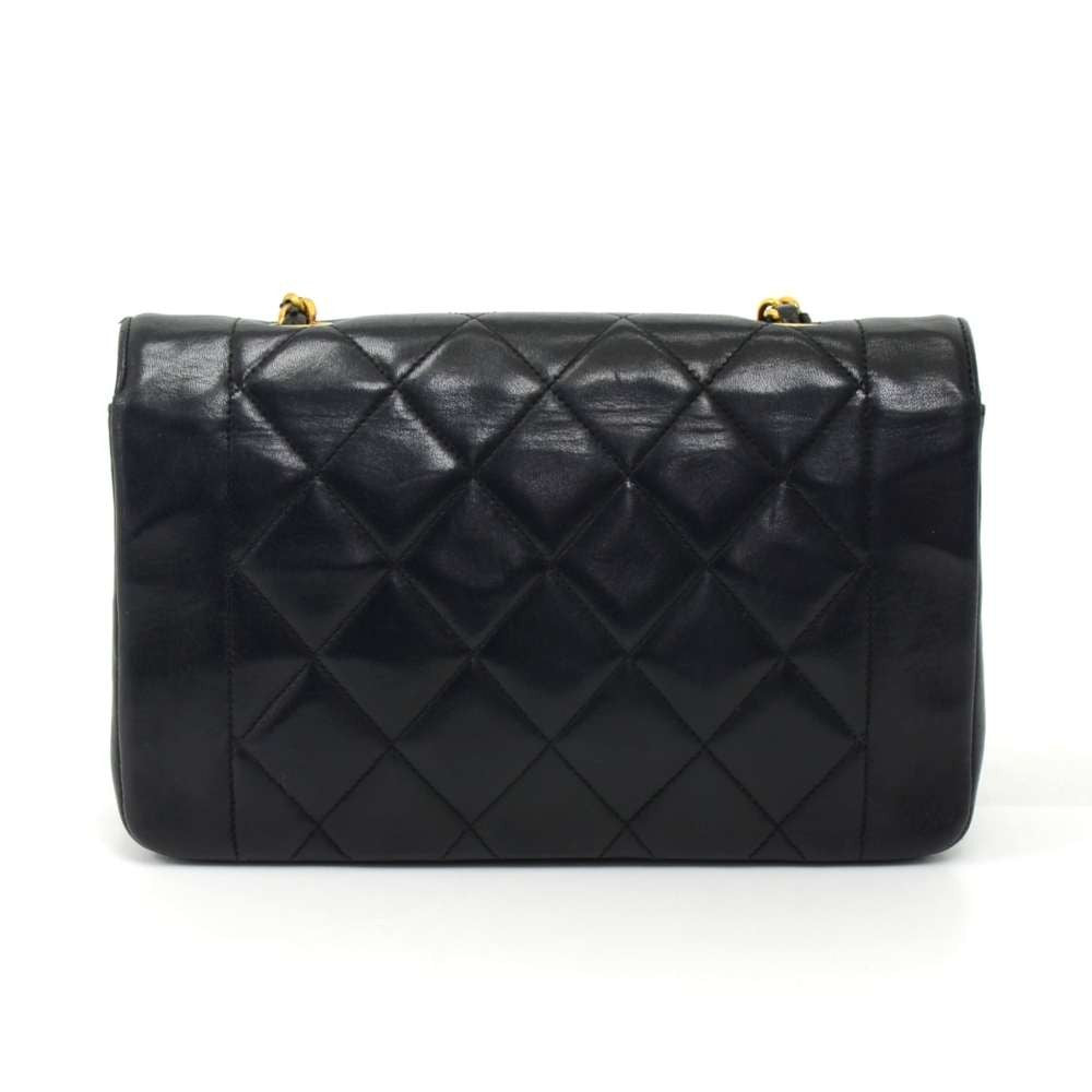 9" diana quilted lambskin leather shoulder bag