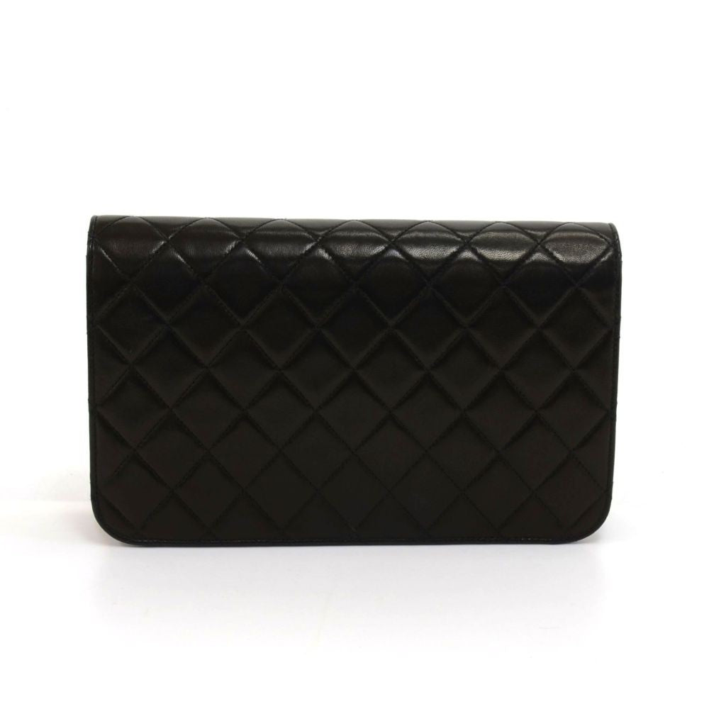 9" classic flap quilted lambskin leather shoulder bag