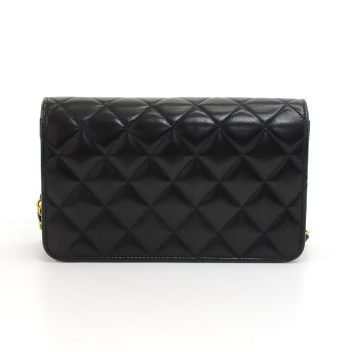 mini quilted lambskin leather single flap shoulder bag