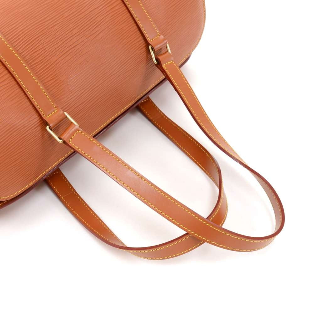 soufflot epi leather handbag with pouch