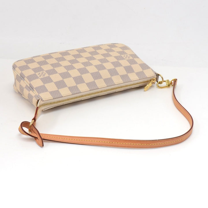 pochette accessoires damier azur canvas evening bag with strap