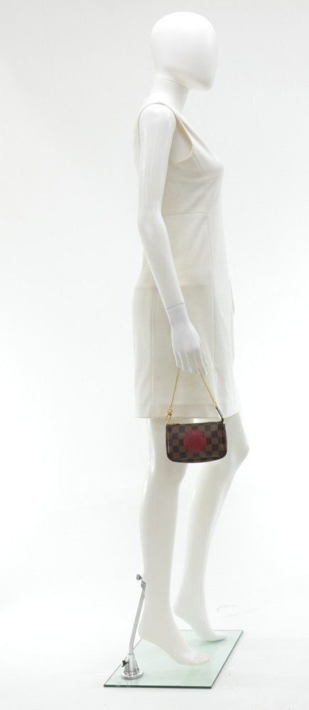 pochette accessoires trunks & bags damier canvas mini bag