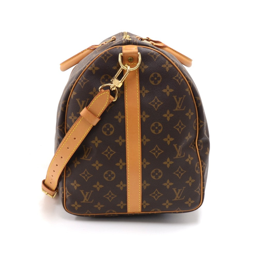 keepall 55 bandouliere monogram canvas travel bag with strap