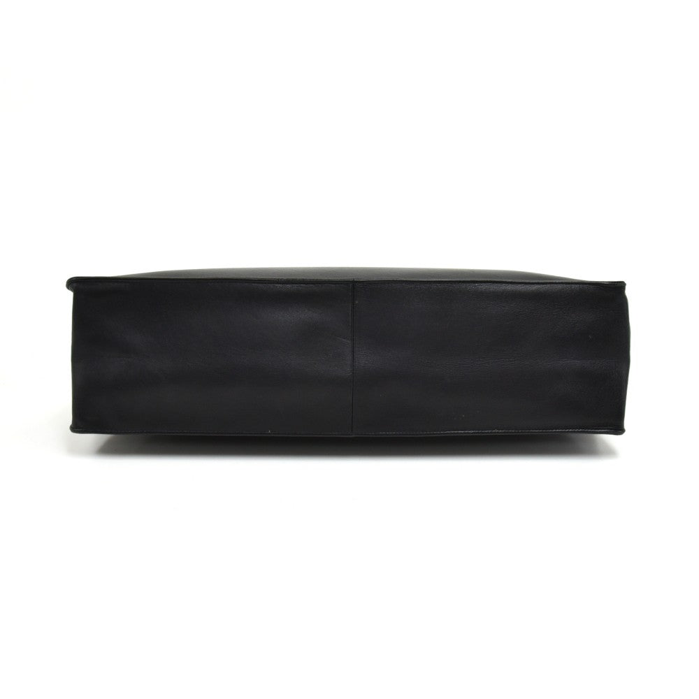 smooth leather jumbo shopping tote bag