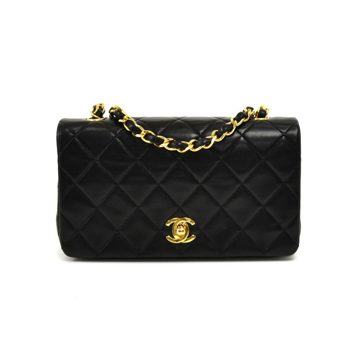 quilted leather mini single flap bag