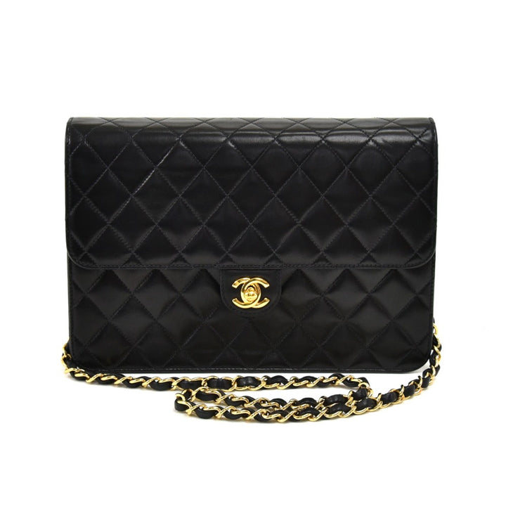 classic quilted leather single flap bag