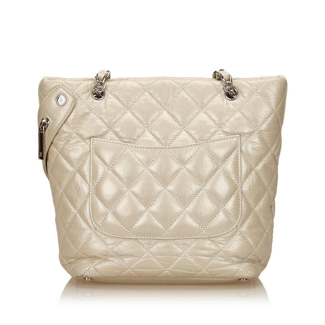 matorasse quilted lambskin leather cotton club tote bag
