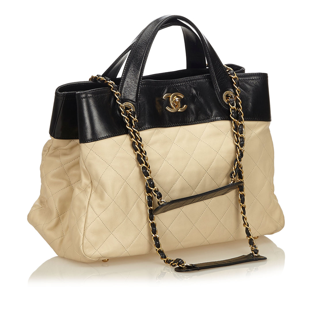 in the mix calf leather tote bag