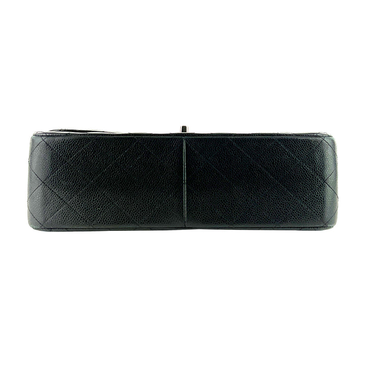 Double Flap Quilted Caviar Leather Bag