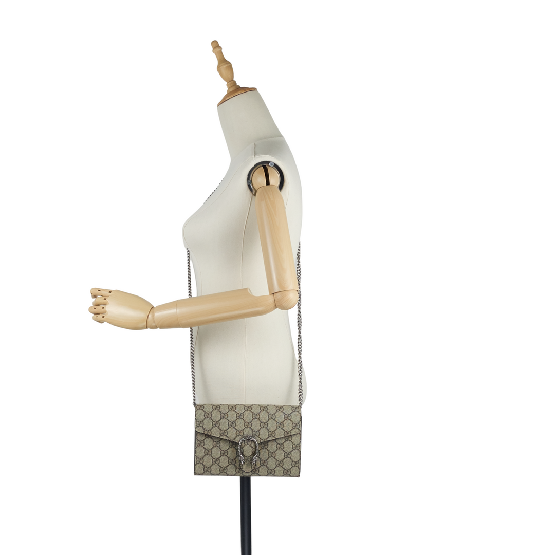 Dionysus gg supreme canvas 2025 coin purse on a chain