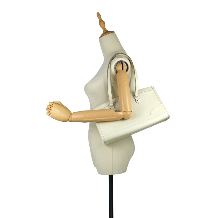Madelaine White Epi Leather Handbag