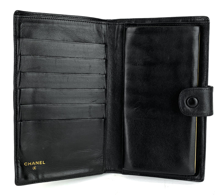 timeless cc lambskin leather wallet