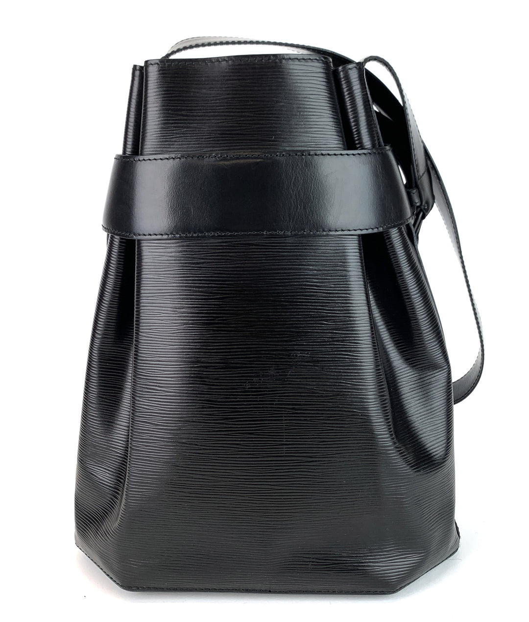 Noir Epi leather Louis Vuitton Sac D'epaule GM with multi tonal