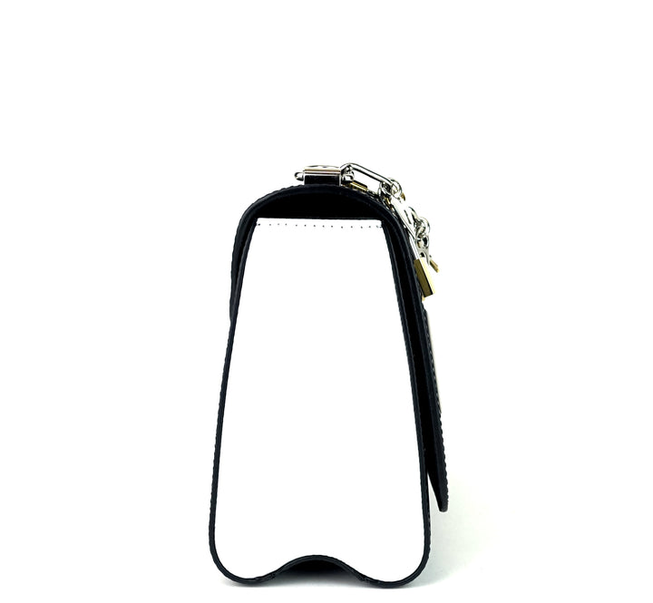 twist mm love lock charms black epi leather bag