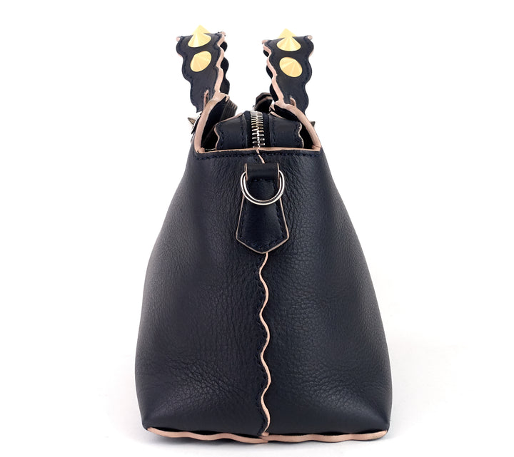 by the way studded scallop medium calf leather bag