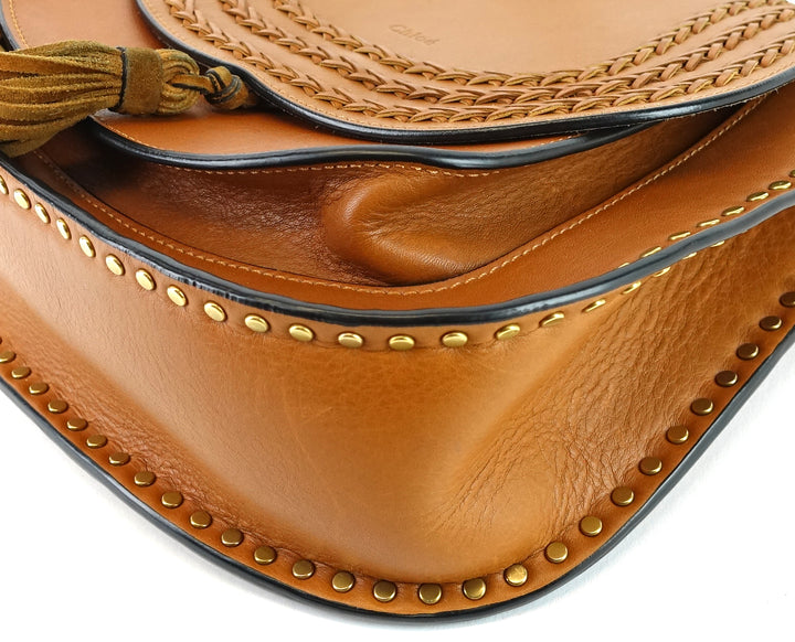 hudson whipstitch medium calf leather bag