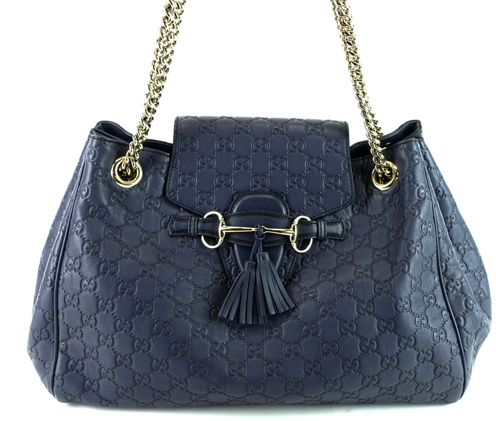 emily large guccissima leather flap bag
