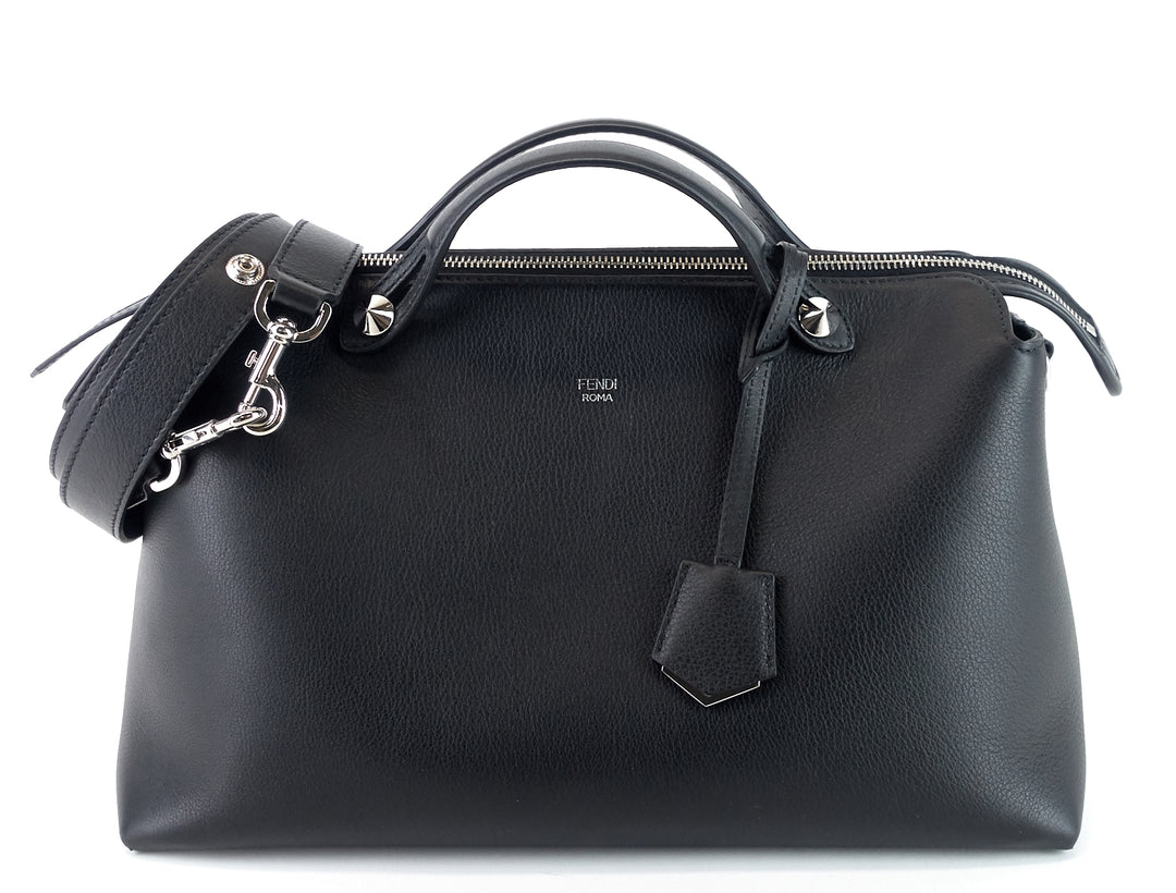 by the way large calf leather bag