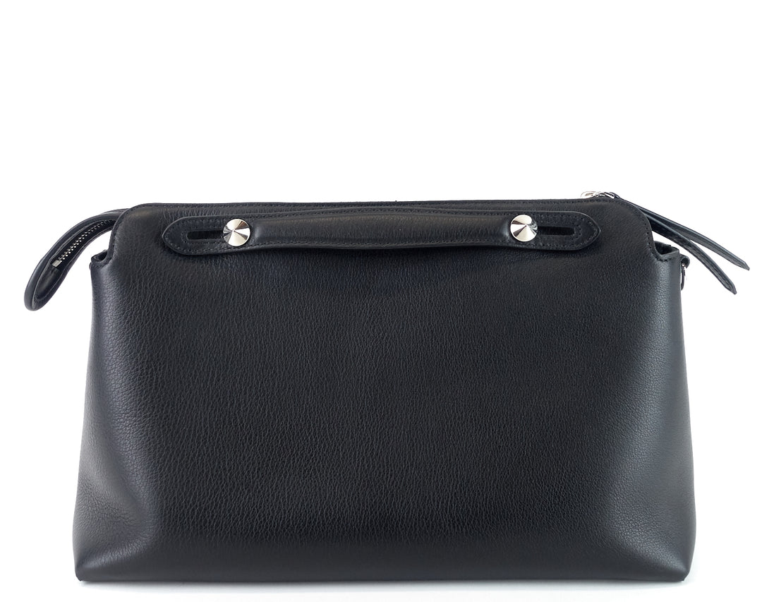 by the way large calf leather bag