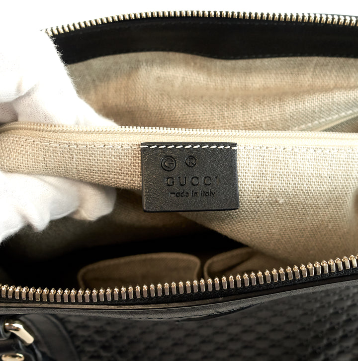 dome microguccissima leather satchel bag