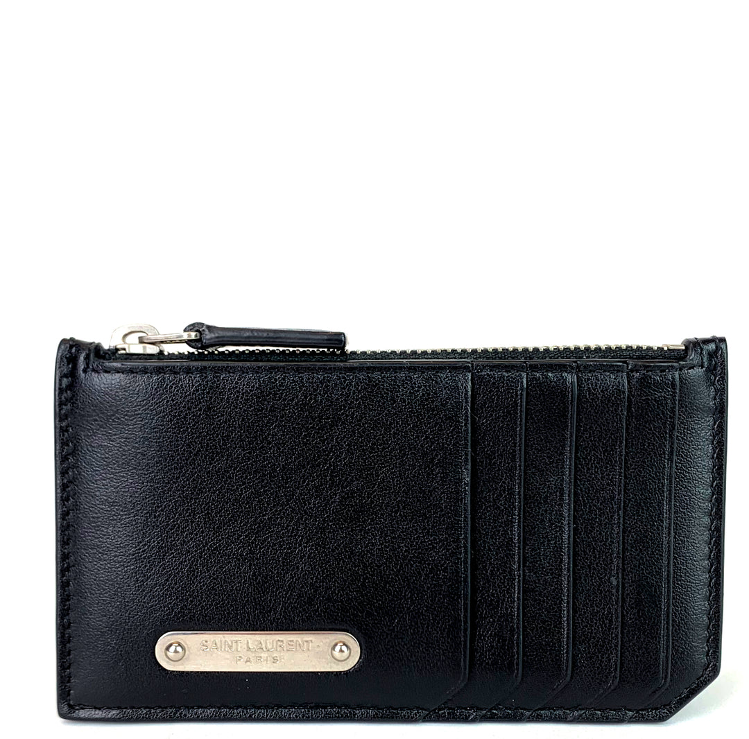 fragments calf leather zip pouch