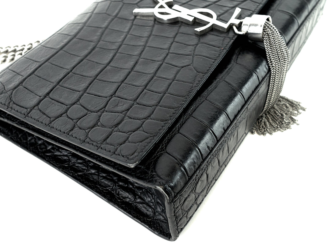 kate croc medium embossed calf leather bag