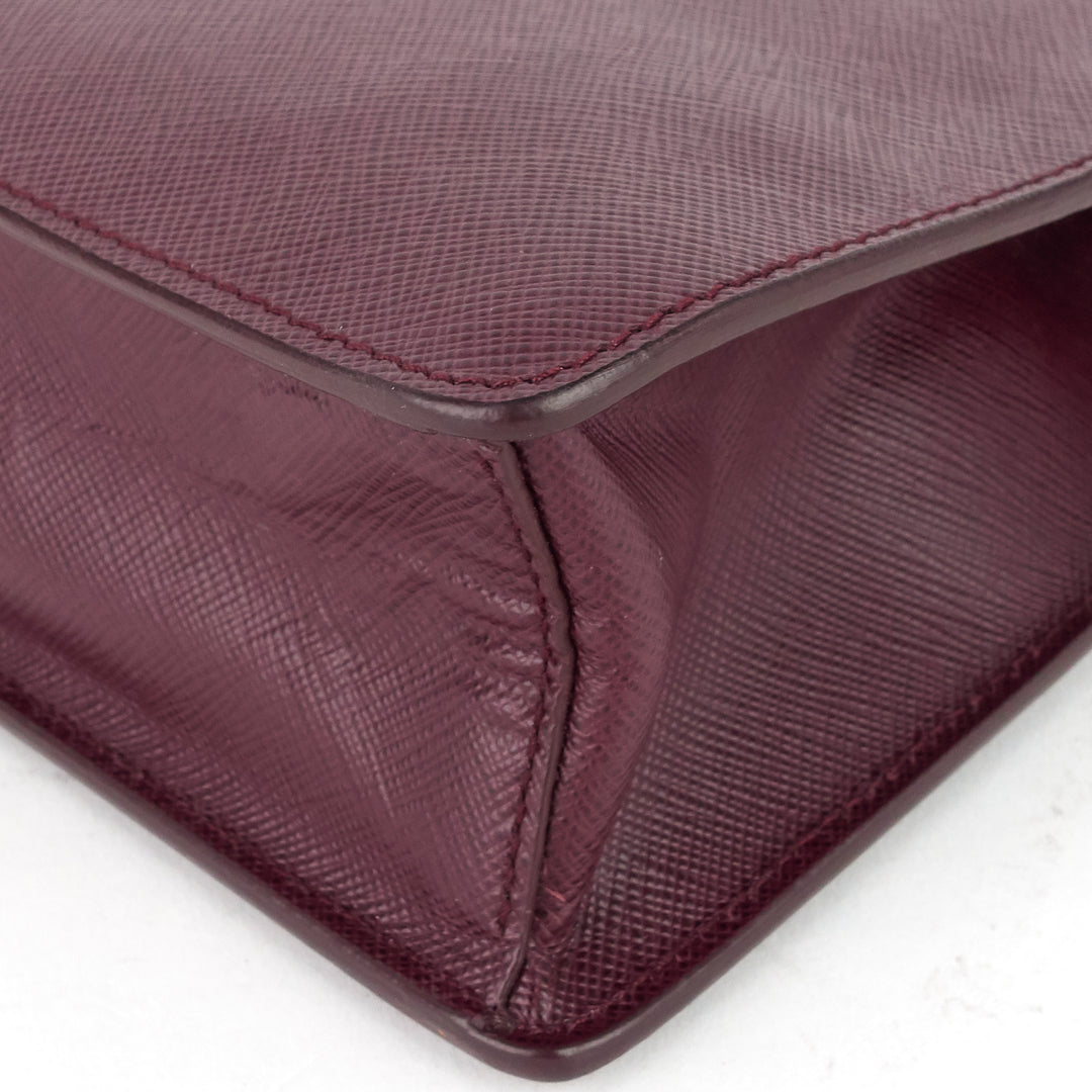bellhop saffiano leather wristlet bag