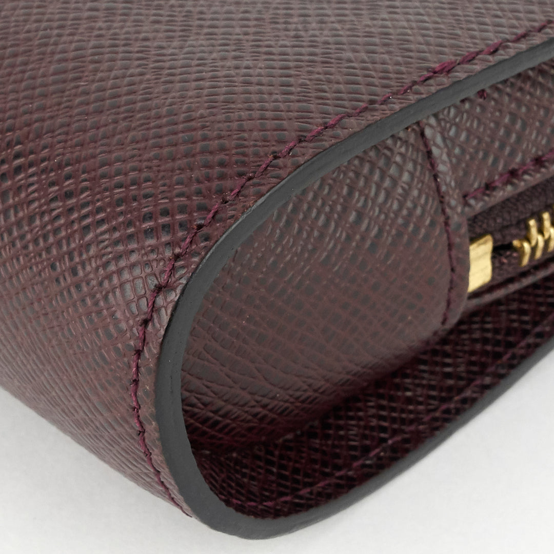 pochette baikal acajou taiga leather bag