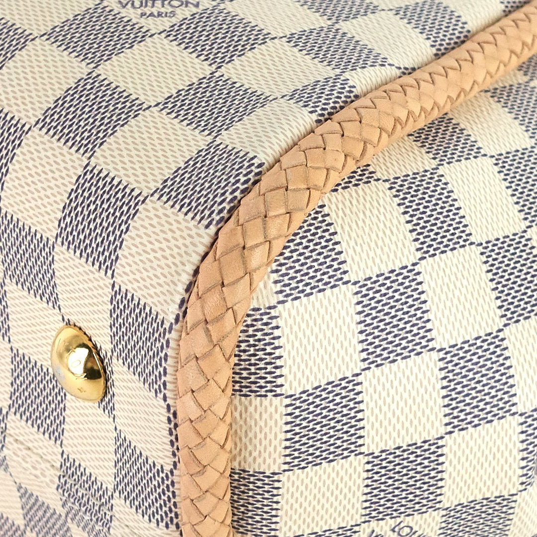 propriano damier azur canvas tote bag
