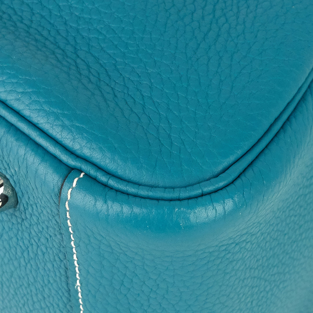 lindy 34 blue clemence leather bag
