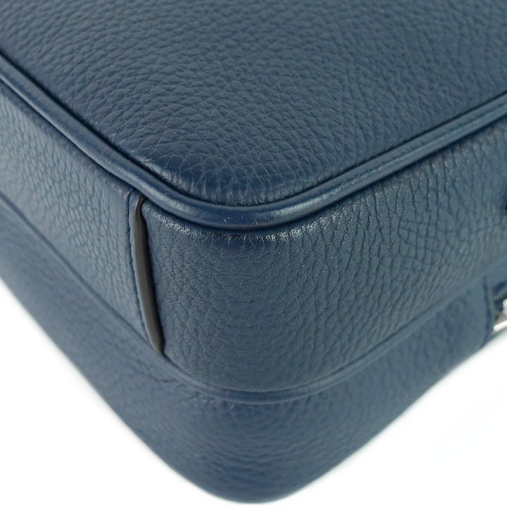 amazone blue taurillon leather crossbody bag