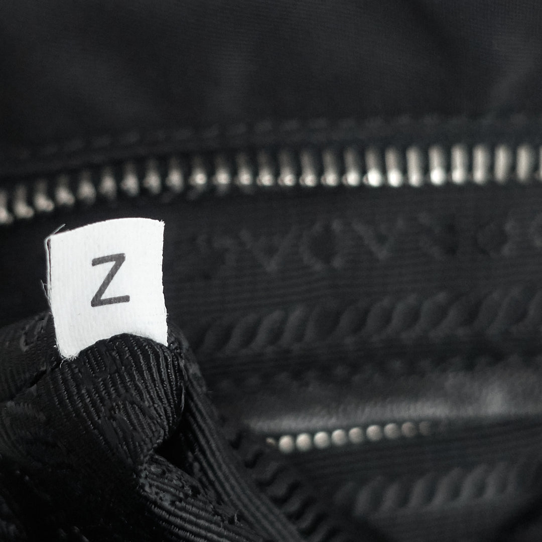 Zipped Pleated Nylon Clutch Bag