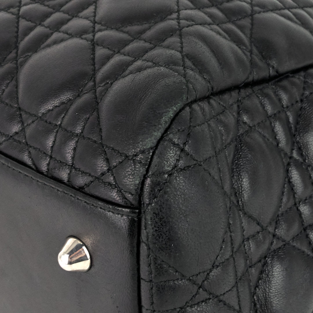 lady dior soft cannage lambskin shopping tote bag