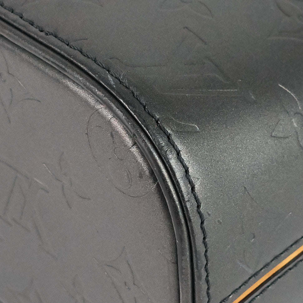 wildwood monogram mat leather bag