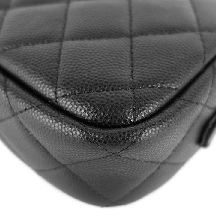 camera case mini caviar leather bag