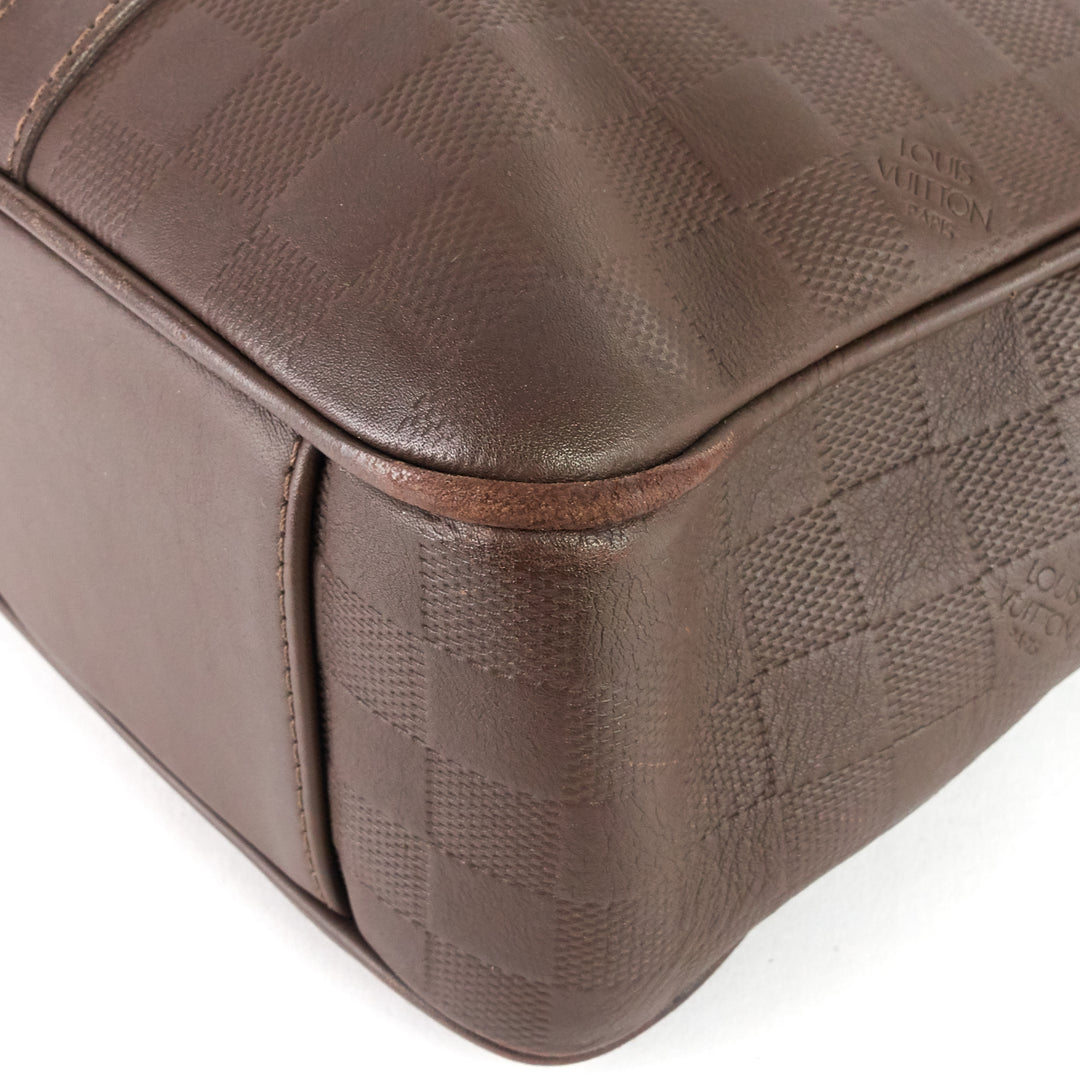 Louis Vuitton Black Damier Infini Leather Tadao PM Tote Bag - Yoogi's Closet