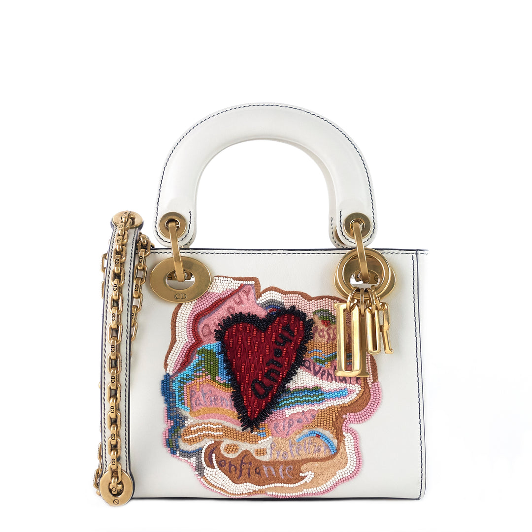 lady dior dioramour mini embroidered bag